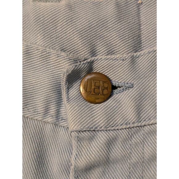 Vintage 1970s Baby Powder Blue Lee Pants 32x28 Distressed, Made In USA - Picture 5 of 16